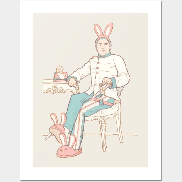 Bunny slippers and ears Wall Art by jurjenbertens